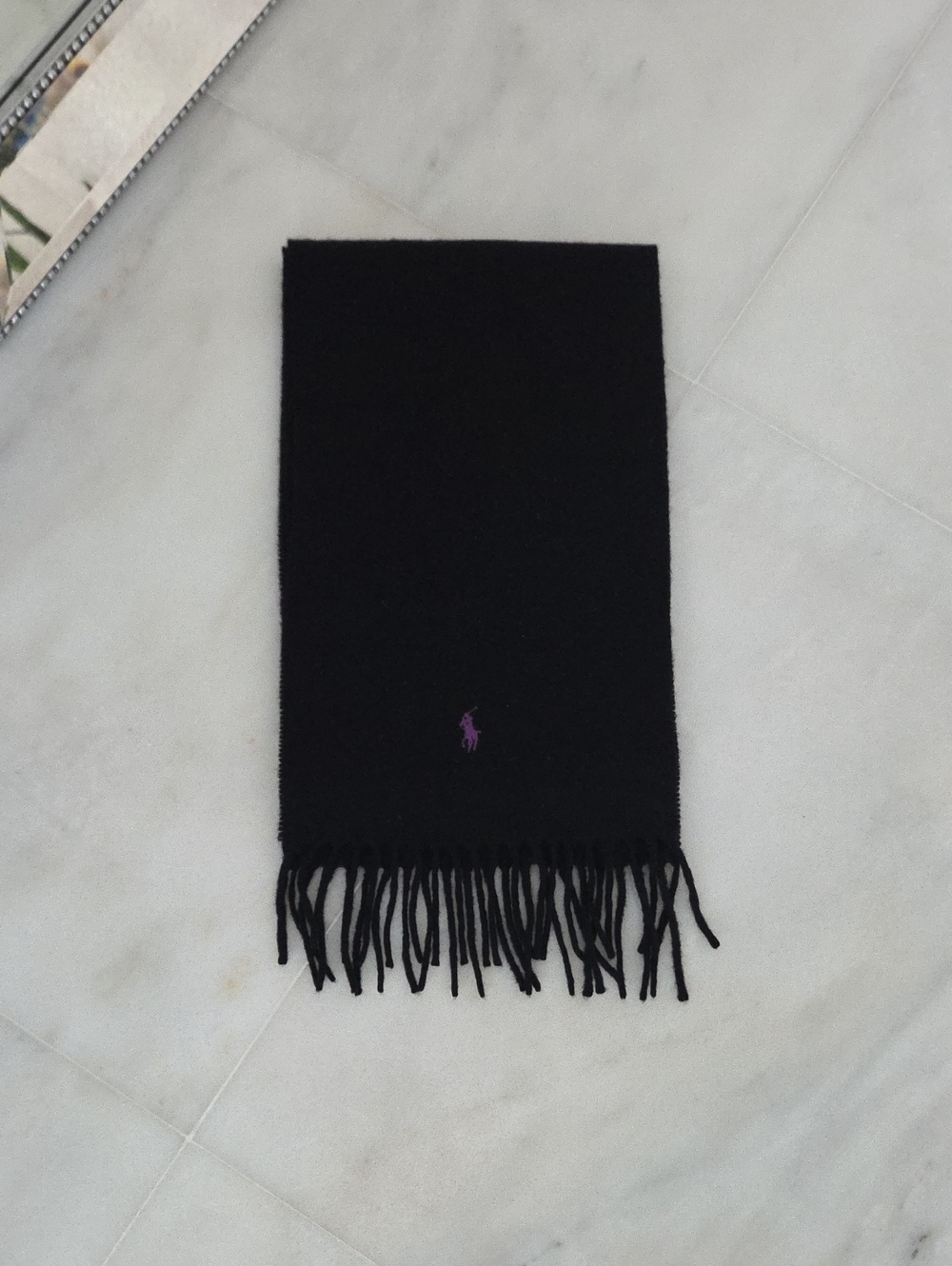 Ralph Lauren Black Cashmere Scarf LIKE NEW!